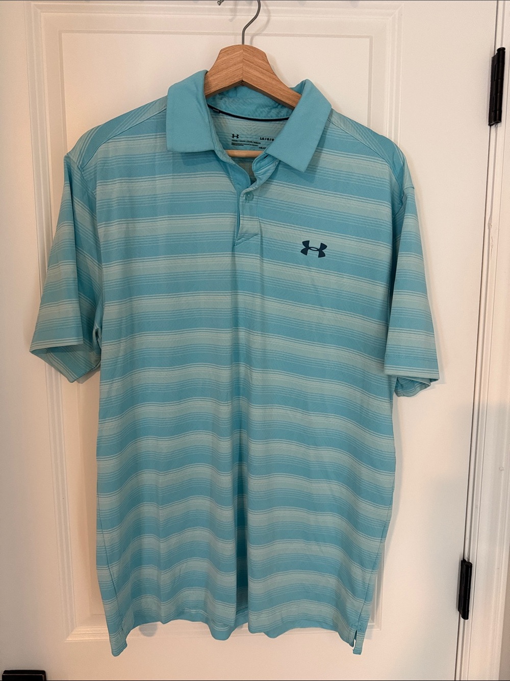 Under Armour Men’s Aqua Striped Polo Shirt
